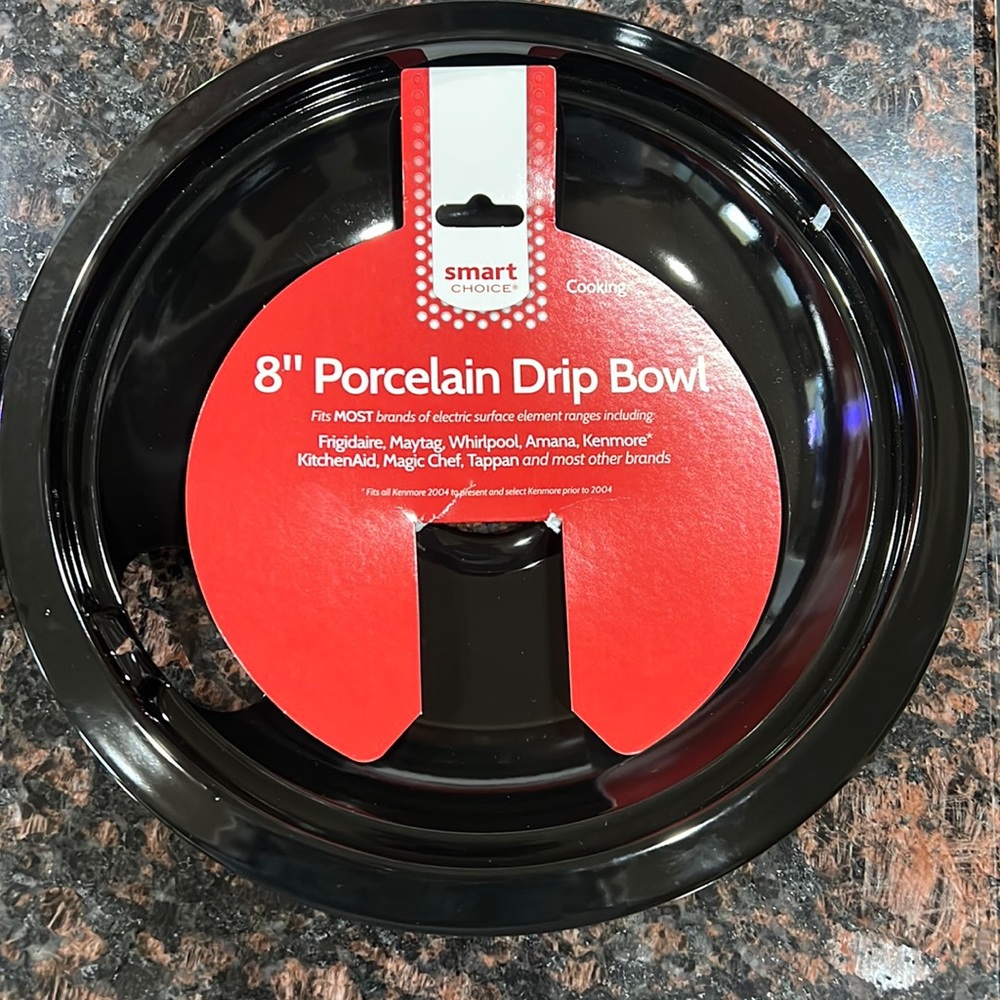 8” Porcelain drip bowl for stove